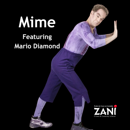 Mime class image featuring the teacher, Mario Diamond